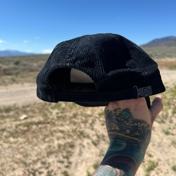 Vintage 80s black corduroy trucker hat Bailey Bonds rare Frank Hoffer - Picture 4 of 10